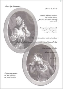 Menu pranzo di Natale 2019 Ristorante Fratelli Sepe